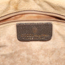 GUCCI GG Supreme Web Sherry Line Hand Bag PVC Beige Gold Red Auth 131690-17