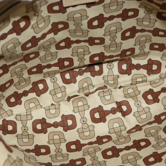 GUCCI GG Canvas Guccissima Shoulder Bag Leather Beige Gold 153691 Auth 131692