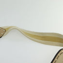 GUCCI GG Canvas Guccissima Shoulder Bag Leather Beige Gold 153691 Auth 131692-8