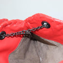 BOTTEGA VENETA INTRECCIATO Chain Shoulder Bag Leather Red Auth 131699-18