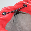 BOTTEGA VENETA INTRECCIATO Chain Shoulder Bag Leather Red Auth 131699-19