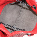 BOTTEGA VENETA INTRECCIATO Chain Shoulder Bag Leather Red Auth 131699-20