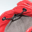 BOTTEGA VENETA INTRECCIATO Chain Shoulder Bag Leather Red Auth 131699-22
