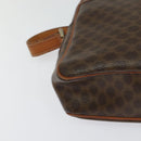 CELINE Macadam Canvas Shoulder Bag PVC Leather Brown Gold Auth 131702-10