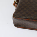 CELINE Macadam Canvas Shoulder Bag PVC Leather Brown Gold Auth 131702-12