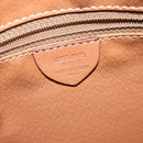 CELINE Macadam Canvas Shoulder Bag PVC Leather Brown Gold Auth 131702-14
