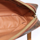 CELINE Macadam Canvas Shoulder Bag PVC Leather Brown Gold Auth 131702-16