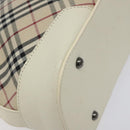 BURBERRY Nova Check Shoulder Bag Canvas Beige Silver Auth 131704-16