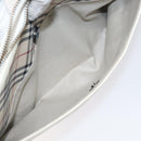 BURBERRY Nova Check Shoulder Bag Canvas Beige Silver Auth 131704-12