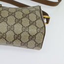 GUCCI GG Supreme Web Sherry Line Bag PVC Beige Gold 89 02 018 Auth 131720-15