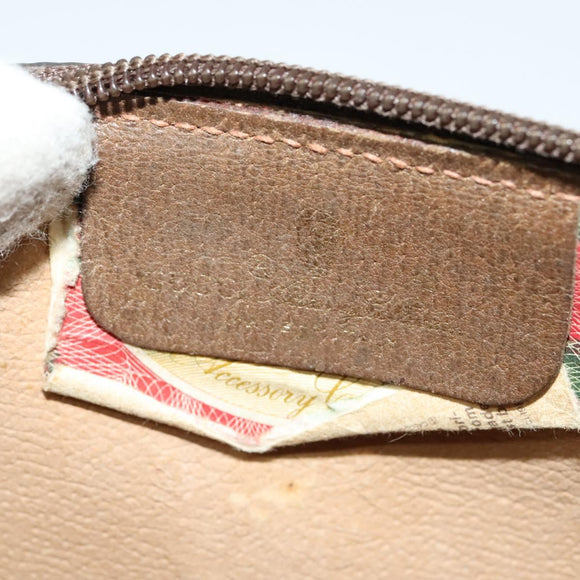 GUCCI GG Supreme Web Sherry Line Bag PVC Beige Gold 89 02 018 Auth 131720