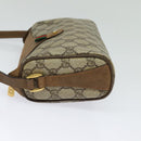 GUCCI GG Supreme Web Sherry Line Bag PVC Beige Gold 89 02 018 Auth 131720-3