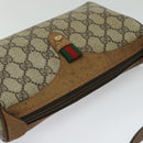 GUCCI GG Supreme Web Sherry Line Bag PVC Beige Gold 89 02 018 Auth 131720-6