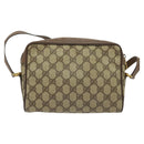 GUCCI GG Supreme Web Sherry Line Bag PVC Beige Gold 001 44 6655 Auth 131721-2