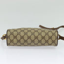 GUCCI GG Supreme Web Sherry Line Bag PVC Beige Gold 001 44 6655 Auth 131721-5