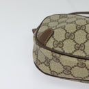 GUCCI GG Supreme Web Sherry Line Bag PVC Beige Gold 156 02 066 Auth 131723-14
