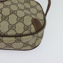 GUCCI GG Supreme Web Sherry Line Bag PVC Beige Gold 156 02 066 Auth 131723-15