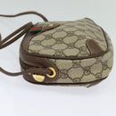 GUCCI GG Supreme Web Sherry Line Bag PVC Beige Gold 156 02 066 Auth 131723-3