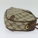 GUCCI GG Supreme Web Sherry Line Bag PVC Beige Gold 156 02 066 Auth 131723-4