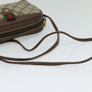 GUCCI GG Supreme Web Sherry Line Bag PVC Beige Gold 156 02 066 Auth 131723-7