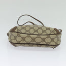 GUCCI GG Supreme Web Sherry Line Bag PVC Beige Gold 156 02 066 Auth 131723-5