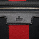 GUCCI GG Canvas Sherry Line Hand Bag PVC Navy Gold 247205 Auth 131724-18