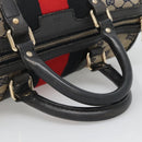 GUCCI GG Canvas Sherry Line Hand Bag PVC Navy Gold 247205 Auth 131724-7