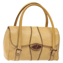 GUCCI Hand Bag Leather Beige 124245 Auth 131725-1