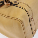 GUCCI Hand Bag Leather Beige 124245 Auth 131725-11