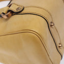 GUCCI Hand Bag Leather Beige 124245 Auth 131725-13