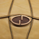 GUCCI Hand Bag Leather Beige 124245 Auth 131725-14