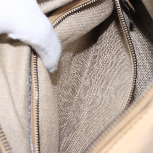 GUCCI Hand Bag Leather Beige 124245 Auth 131725