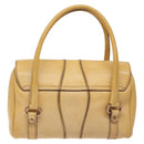 GUCCI Hand Bag Leather Beige 124245 Auth 131725-3