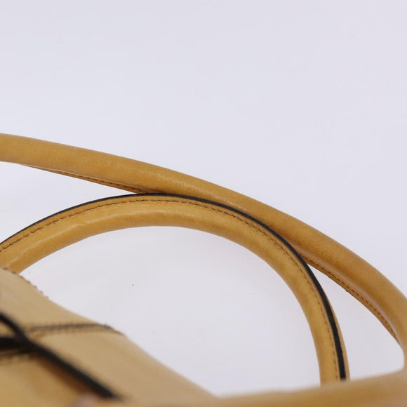 GUCCI Hand Bag Leather Beige 124245 Auth 131725