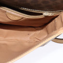 CELINE Macadam Canvas Shoulder Bag PVC Leather Brown Gold Auth 131727-18