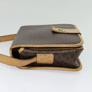CELINE Macadam Canvas Shoulder Bag PVC Leather Brown Gold Auth 131727-3