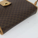 CELINE Macadam Canvas Shoulder Bag PVC Leather Brown Gold Auth 131727-6