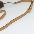 CELINE Macadam Canvas Shoulder Bag PVC Leather Brown Gold Auth 131727-7