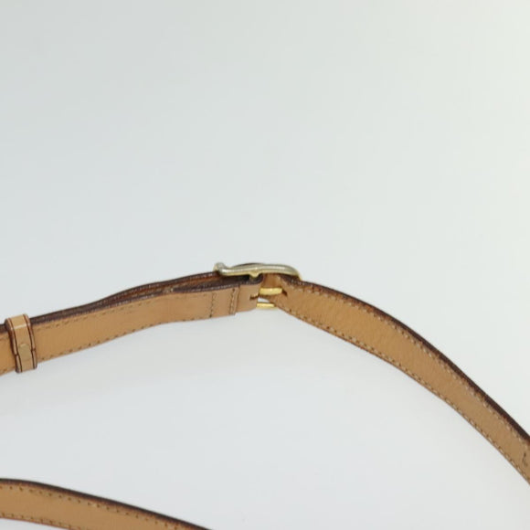 CELINE Macadam Canvas Shoulder Bag PVC Leather Brown Gold Auth 131727