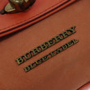 BURBERRY Blue Label Hand Bag Leather 2way Orange Auth 131728-17