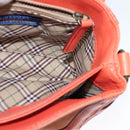 BURBERRY Blue Label Hand Bag Leather 2way Orange Auth 131728-18