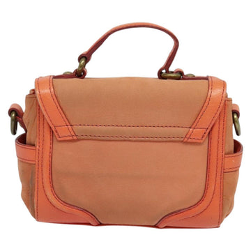 BURBERRY Blue Label Hand Bag Leather 2way Orange Auth 131728 - 0