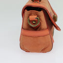 BURBERRY Blue Label Hand Bag Leather 2way Orange Auth 131728-3