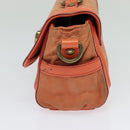 BURBERRY Blue Label Hand Bag Leather 2way Orange Auth 131728-4