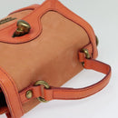 BURBERRY Blue Label Hand Bag Leather 2way Orange Auth 131728-6