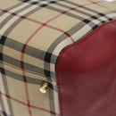 BURBERRY Nova Check Tote Bag Nylon Beige Gold Auth 131730-15