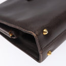 BOTTEGA VENETA Hand Bag Leather Brown Gold Auth 131734-14