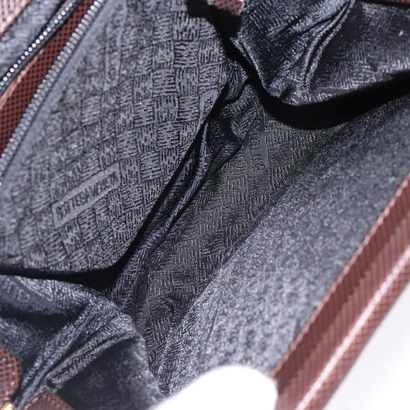 BOTTEGA VENETA Hand Bag Leather Brown Gold Auth 131734