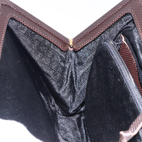 BOTTEGA VENETA Hand Bag Leather Brown Gold Auth 131734