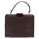 BOTTEGA VENETA Hand Bag Leather Brown Gold Auth 131734-13